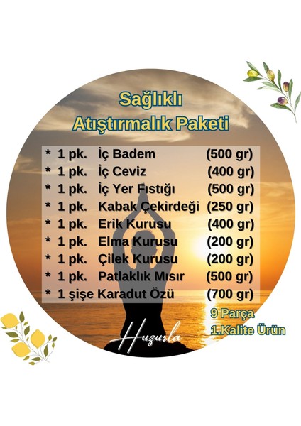 Sağlıklı Atıştırmalık Paketi