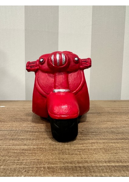 Kırmızı Vespa Motorsiklet Dekoratif Obje