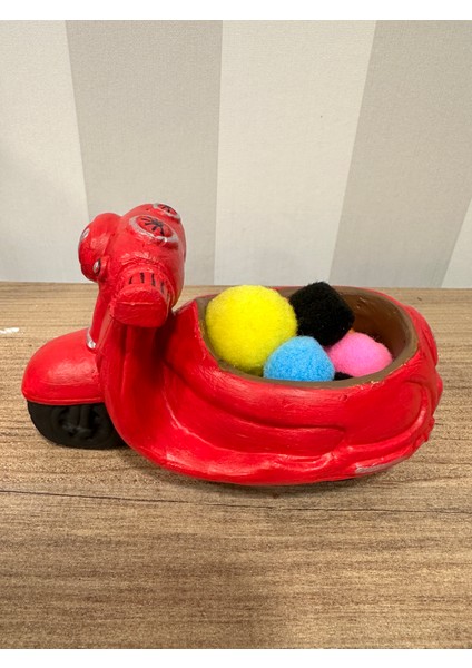 Kırmızı Vespa Motorsiklet Dekoratif Obje fırsatları