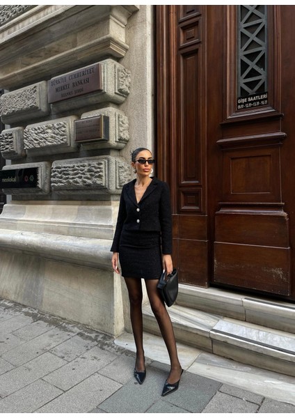 Kadın Tüvit Etekli Takım