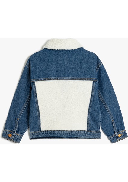 Kot Ceket Peluş Detaylı Kapaklı Cepli Pamuklu Uzun Kollu fırsatları