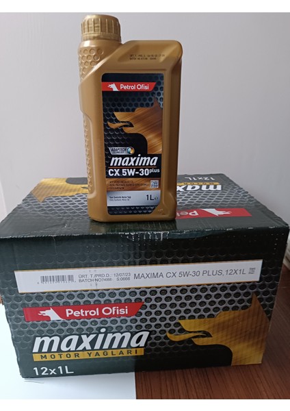 Maxima Cx 5W-30 1 Lt x 12 Adet ( Koli)Motor Yağı (2024 Üretim)