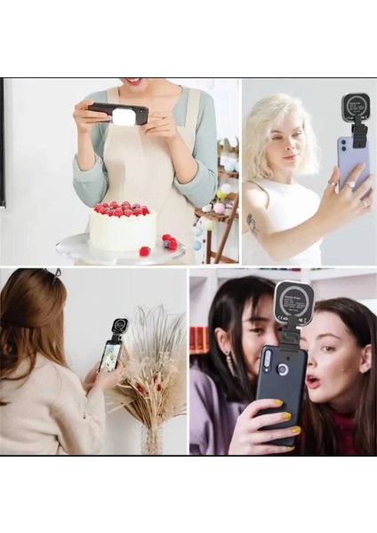 Magsafe Uyumlu 3 Renkli Selfie Işığı Telefon ve Laptop Işığı Vlog Yayın ve Video Için Mini LED Işık