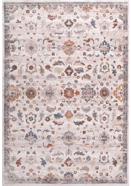 7/24 Bohem Tarzı 160 x 235 Toz Barındırmaz Viskon Halı 0187-BEJ