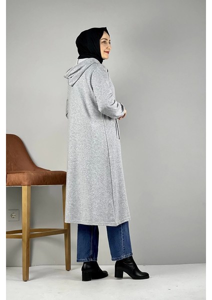 Kapşonlu Tesettür Kap Gri indirimleri