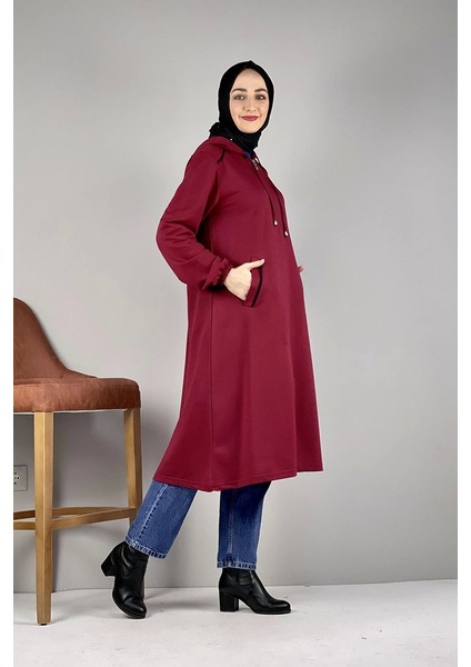 Kapşonlu Tesettür Kap Bordo fırsatları