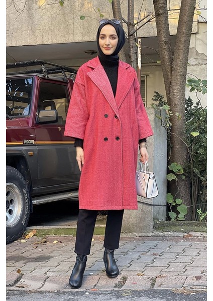 Kaşe Ceket Nar Çiçeği modelleri