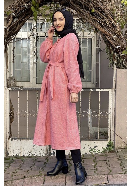 Düğmeli Kaşe Kap Somon fiyatları