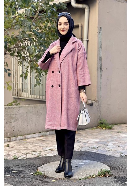 Kaşe Ceket Pudra fırsatları