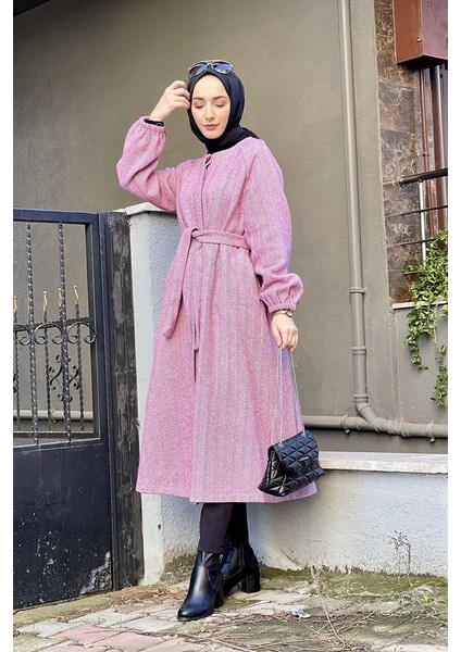 Düğmeli Kaşe Kap Pudra fırsatları