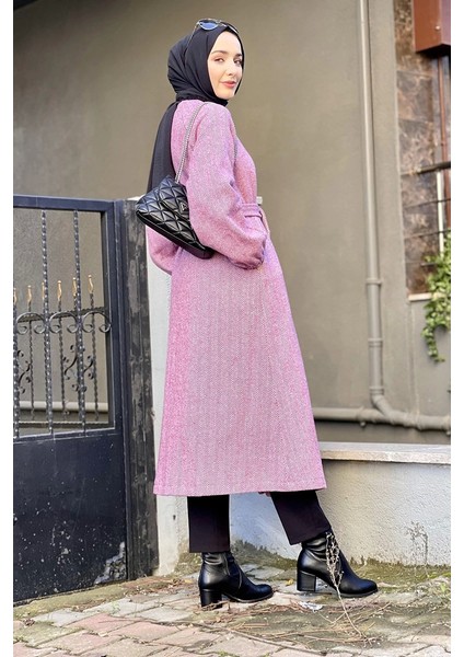 Düğmeli Kaşe Kap Pudra indirimleri