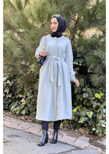 Düğmeli Kaşe Kap Bebe Mavisi modelleri