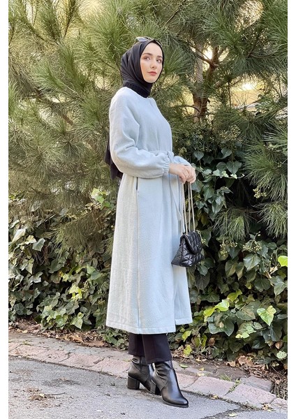 Düğmeli Kaşe Kap Bebe Mavisi fırsatları