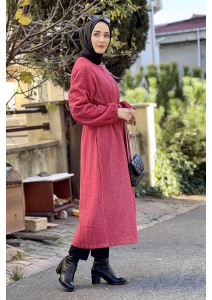 Düğmeli Kaşe Kap Nar Çiçeği fırsatları