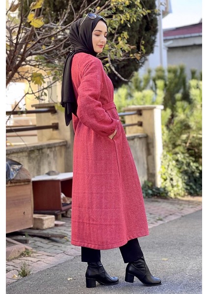 Düğmeli Kaşe Kap Nar Çiçeği indirimleri