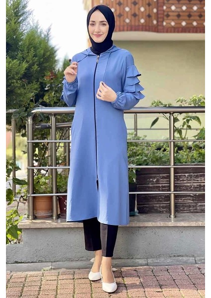 Kapişonlu Kap Indigo modelleri