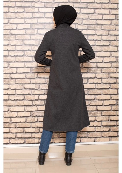 Omuzu Parçalı Antrasit Tesettür Kap fırsatları