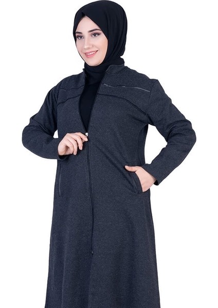 Omuzu Deri Detay Tesettür Kap Siyah modelleri