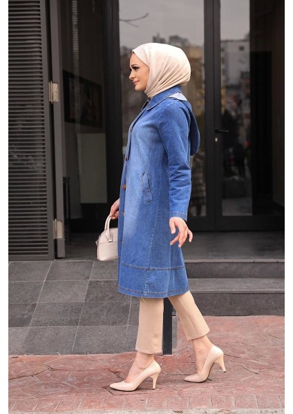 Şapkalı Kap Açık Mavi indirimleri