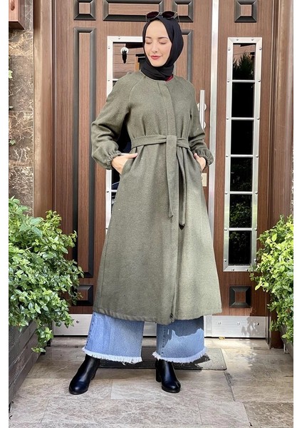 Düğmeli Kaşe Kap Haki fiyatları