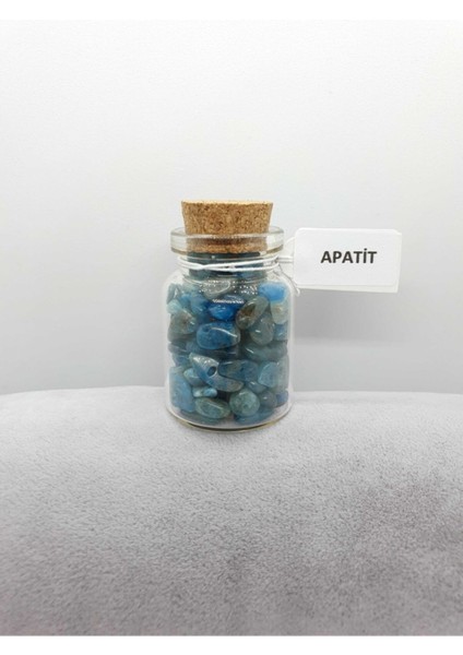 Sertifikalı Tüp Şişelerde Kırık Doğal Taşlar (Apatit Taşı Delikli) 5X3CM Büyük Boy fiyatları