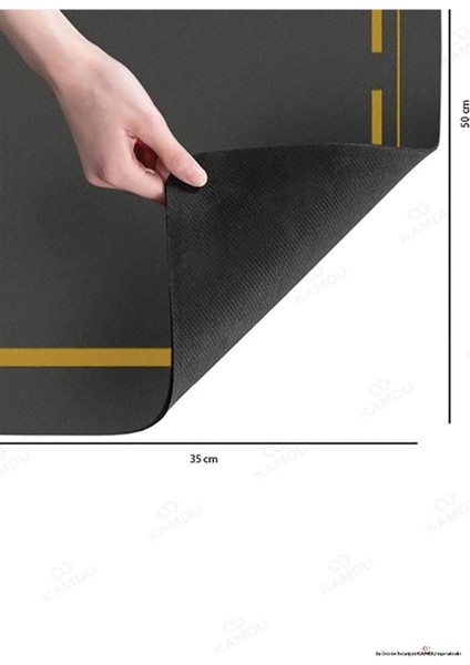 Siyah Renk Bulaşık Matı 35 X 50 Cm Kurulama Matı, Tezgah Üstü Mat, Sihirli Paspas fırsatları