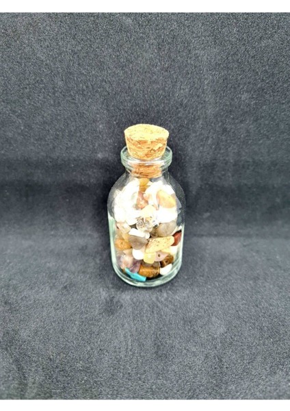 Sertifikalı Tüp Şişede Karışık Doğal Taş Delikli Doğal Taş 5.8x3.2 cm