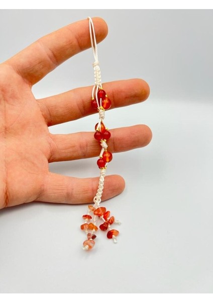 Sertifikalı Doğal Taş Turuncu Akik Sallanan Dikiz Ayna Süsü Yeni Trend Araç Ayna Süsü El Yapımı fırsatları