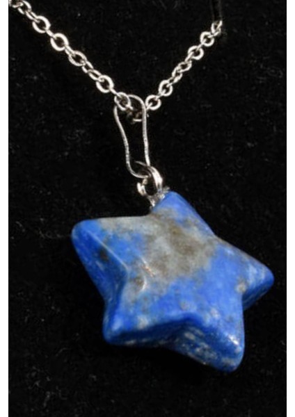 Sertifikalı Sodalit Doğal Taş Yıldız Kesim Kolye fiyatları