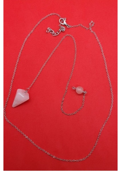 Sertifikalı Doğal Pembe Kuvars Doğal Taş Pandül