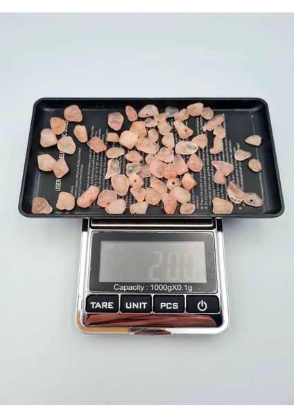 Sertifikalı Pembe Kuvars Kırık Doğal Taş - 20 gr Delikli fiyatları