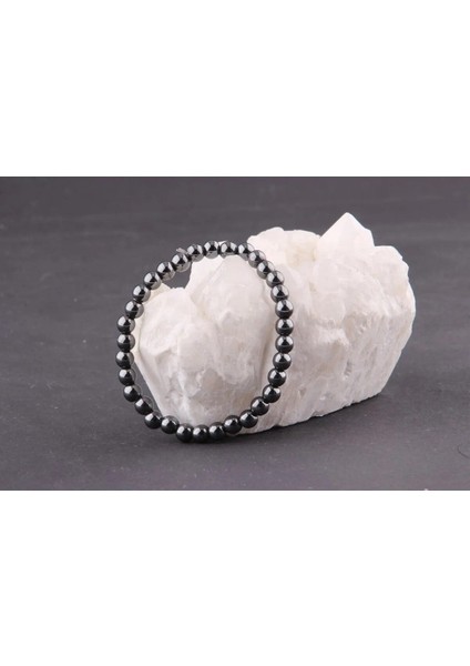 Sertifikalı Hematit Doğal Taş Bileklik 6mm fiyatları
