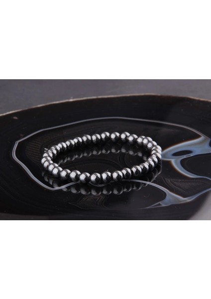 Sertifikalı Hematit Doğal Taş Bileklik 6mm fırsatları