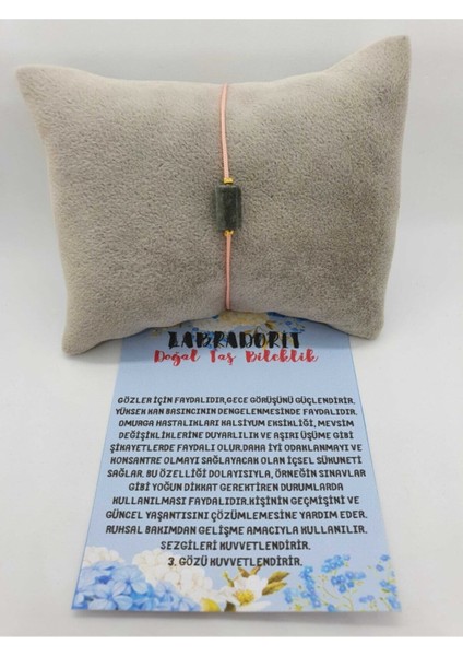 Unisex Doğal Taş Labradorit Taşı Bileklik