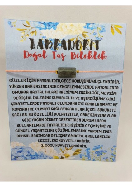 Unisex Doğal Taş Labradorit Taşı Bileklik indirimleri
