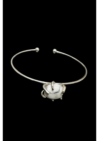 Sertifikalı Havlit Doğal Taş Kelepçe Bileklik Ayarlanabilir Tasarım modelleri