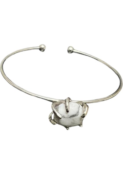 Sertifikalı Havlit Doğal Taş Kelepçe Bileklik Ayarlanabilir Tasarım fırsatları