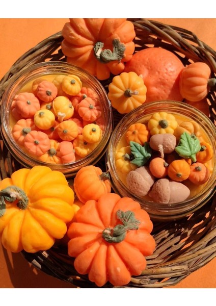 3'lü 3 Boy Mini Bal Kabağı Kabak Silikon Kalıp K-1399, Kokulu Taş Sabun Alçı Mum Kalıbı indirimleri