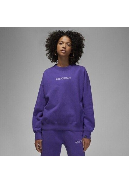 Air Jordan Wordmark Women's Cotton Crew Kadın Oversize Bol Kalıp Pamuklu Sweatshirt DV6469