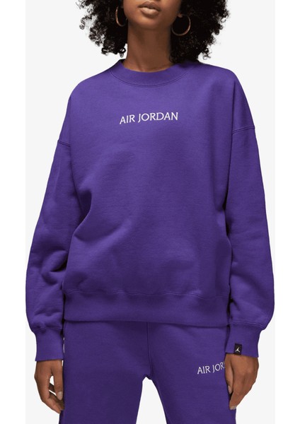 Air Jordan Wordmark Women's Cotton Crew Kadın Oversize Bol Kalıp Pamuklu Sweatshirt DV6469