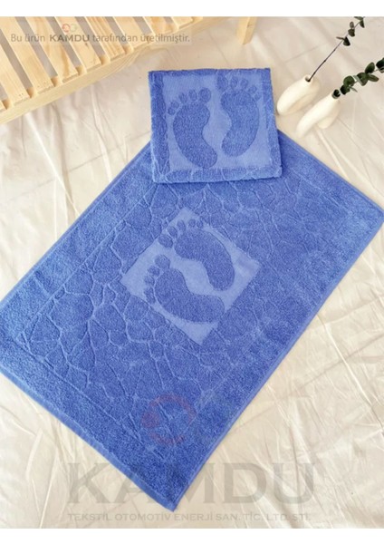 < 1 Adet > 50 x 70 cm Ayak Paspası, Ayak Desenli Pamuk Paspas, Lavabo Paspası