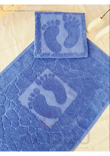 < 1 Adet > 50 x 70 cm Ayak Paspası, Ayak Desenli Pamuk Paspas, Lavabo Paspası