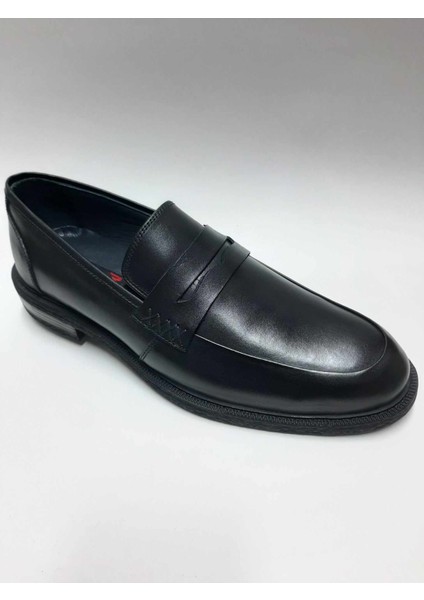 Hakiki Deri Topuklu Siyah Loafer Model Kauçuk Tabanlı Erkek Ayakkabı C-811063KLFRW fiyatları