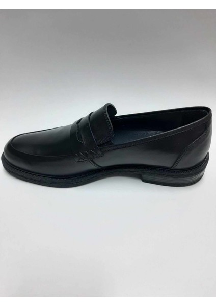 Hakiki Deri Topuklu Siyah Loafer Model Kauçuk Tabanlı Erkek Ayakkabı C-811063KLFRW modelleri