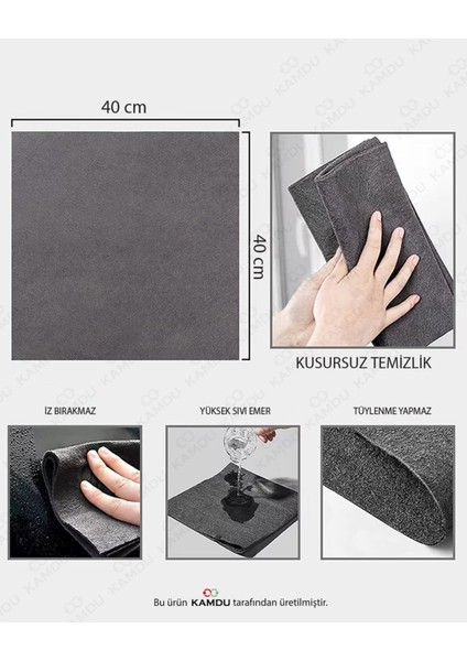 1 Adet40x40 cm Mikrofiber Bez