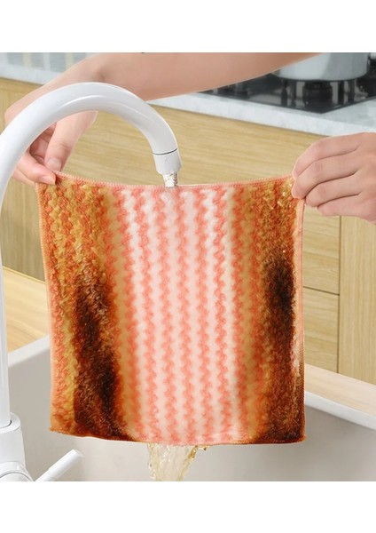3 Adet 30x30 cm İdeal Boy Puf Bez Mercan Polar Bez