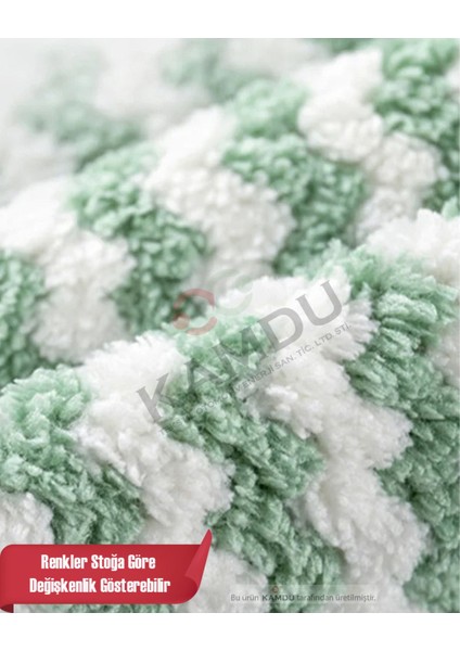 3 Adet 30x30 cm İdeal Boy Puf Bez Mercan Polar Bez