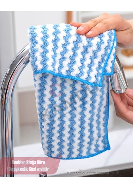 3 Adet 30x30 cm İdeal Boy Puf Bez Mercan Polar Bez