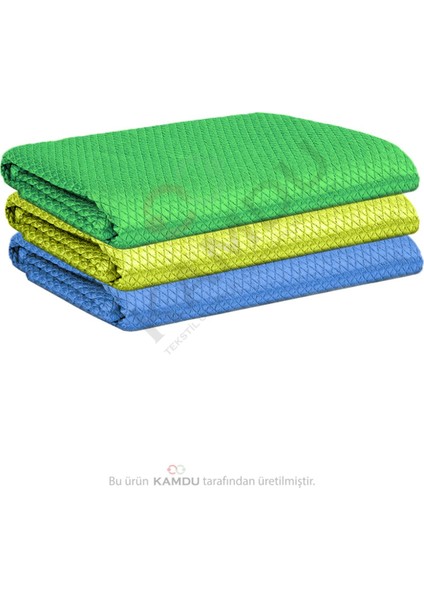 9 Adet Standart Boy 40x40 cm Baklava Desenli Mikrofiber Temizlik Bezi