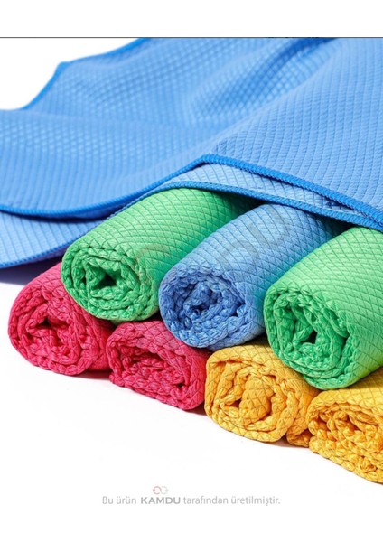 9 Adet Standart Boy 40x40 cm Baklava Desenli Mikrofiber Temizlik Bezi